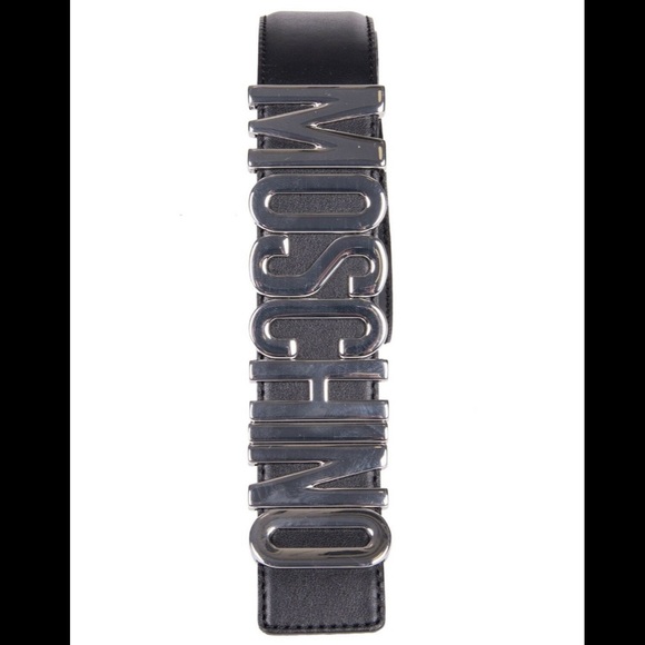 Moschino Couture Jeremy Scott Silver Logo BELT - Picture 9 of 16